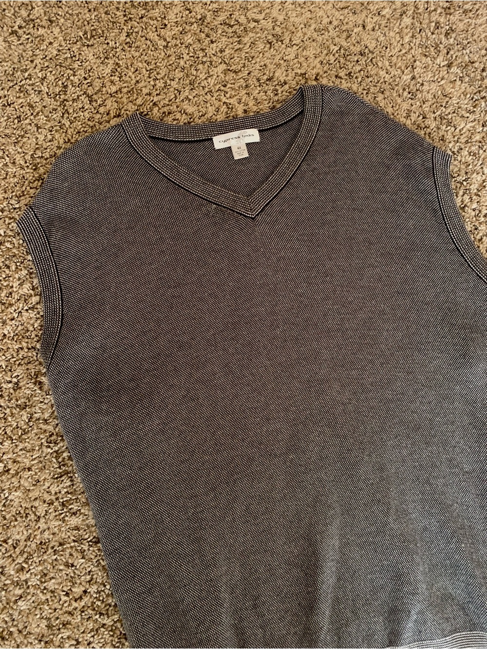 Men's V-Neck Sleeveless Knit Sweater Vest - Gray